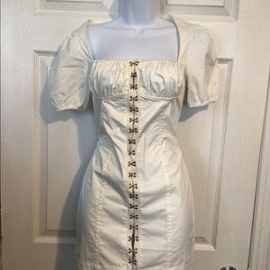 Fashion nova white cottage dress (never worn!!)